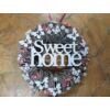 Kép 2/2 - Fa - "Sweet home" felirat koszorúra fehér 11,5x20cm