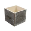 Kép 4/7 - Fiók dekoláda szürke koptatott kocka fém fogantyúval 9x9cm