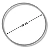 Kép 1/13 - Fém karika ezüst 30cm