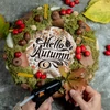 Kép 3/3 - Nyomtatott fa tábla koszorú közép - Hello Autumn 