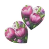 Kép 1/3 - Nyomtatott dekorkarton -Tulipános szív 10cm 2db/csomag