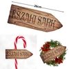 Kép 1/3 - Nyomtatott dekorkarton - Északi sark útjelző 26cm