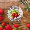 Kép 5/7 - Nyomtatott fa tábla - Eper farm koszorú közép 11,8cm
