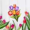 Kép 5/6 - Nyomtatott dekorkarton - 6 szálas színes tulipáncsokor 1db