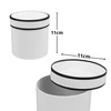 Kép 2/3 - Papírdoboz henger fehér fekete csíkkal 11*11cm 6db/csomag