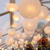 Kép 11/21 - Papír lampion fehér 30cm