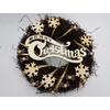 Kép 2/2 - Natúr fa - Merry Christmas íves 20cm 3db/csomag
