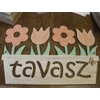 Kép 3/3 - Natúr fa - "Tavasz" tábla virágládás 32cm