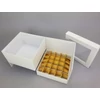 Kép 1/5 - Virágbox és bonbon doboz tetővel - fehér 24/#