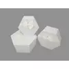 Kép 1/2 - FEHÉR-fehér tetővel papír doboz hatszög 3db