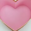 Kép 3/4 - Aranyszegélyes szív doboz rózsaszin 3db/szett 16/#