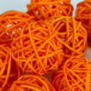 Kép 2/3 - Vessző gömb narancs 3cm 10db/csomag