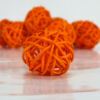 Kép 3/3 - Vessző gömb narancs 3cm 10db/csomag