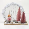 Kép 2/2 - Dekor fenyő pink havas 25cm