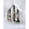 Kép 2/2 - Fa "Édes Otthon" felirat pink 10cm 6db/csomag