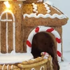 Kép 2/7 - Világítós mézeskalács ház, vonattal