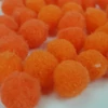 Kép 2/2 - Narancs zsenília pompon 1,5cm 100db/cs