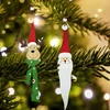 Kép 1/5 - Akasztós karácsonyi dísz szett fából - télapó/rénszarvas