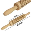 Kép 2/4 - Kekszmintázó sodrófa - Szarvas fej 39cm