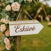 Kép 4/4 - Natúr fa nyíl alakú dekor tábla 50/#
