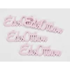 Kép 1/2 - Fa "Édes Otthon" felirat pink 15cm 4db/csomag