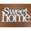Kép 1/2 - Fa - "Sweet home" felirat koszorúra fehér 11,5x20cm
