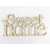 Kép 1/2 - Natúr fa - "Sweet home" felirat koszorúra 11,5x20cm