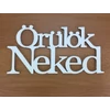 Kép 1/2 - Fa - "Örülök Neked" felirat koszorúra fehér 7x14cm