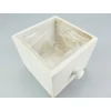 Kép 3/3 - Kocka dekoláda fehér gombbal 13x13cm