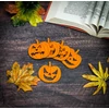 Kép 1/6 - Natúr fa - Halloween tökök vegyes 5cm - narancs 5db/csomag