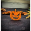 Kép 2/6 - Natúr fa - Halloween tökök vegyes 5cm - narancs 5db/csomag