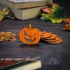 Kép 3/6 - Natúr fa - Halloween tökök vegyes 5cm - narancs 5db/csomag