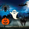 Kép 1/2 - Festett fa Halloween szett 5db/csomag