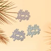 Kép 2/3 - "Hello Nyár" felirat színes 7,5x8,5cm 3db/csomag