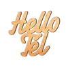 Kép 2/2 - Bronz "Hello Tél" felirat színes 10x10cm