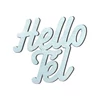 Kép 2/2 - Kékezüst "Hello Tél" felirat színes 10x10cm