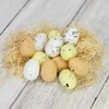 Kép 1/6 - Festett polisztirol tojás természetes színek 3x4cm 12db/cs