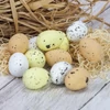 Kép 2/6 - Festett polisztirol tojás természetes színek 3x4cm 12db/cs