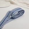 Kép 2/3 - Kétoldalas textil szalag 2,5cm*2m acélkék