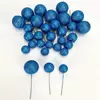 Kép 1/2 - Csillámos gömb pick kék 30db/cs