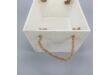 Trapéz alakú fehér dekoláda - kötél füles 15,5x26cm