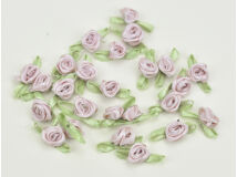 Szatén rózsafejek  old pink 25db/csomag