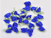 Szatén rózsafejek  s.kék 25db/csomag