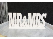 Fa "Mr & Mrs" felirat talppal fehér 25cm