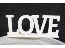 Fa "LOVE" felirat talppal fehér 25cm