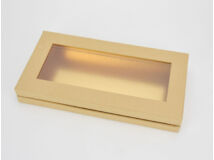 Lapos tégla papírdoboz arany belsővel natúr 60/#