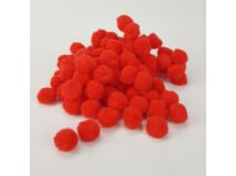 Piros pompon 1,5cm 100db/cs