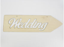 Natúr fa - "Wedding" irányítótábla  hagyományos 50cm