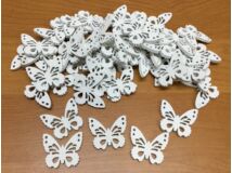 Fa pillangó fehér 3cm 50db/csomag