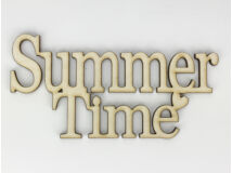 Natúr fa - "Summer Time" felirat koszorúra 10x20cm
